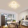 Ganeed Flush Mount Ceiling Light,90W Dimmable LED Ceiling Lamp Fixture with Remote,Metal Frame Acrylic Shade 8-Head Decorative Chandelier Lighting