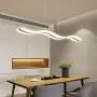 36W Modern Wave LED Pendant Light Dimmable Fixture Ceiling Light Contemporary Chandelier Hanging Light Fixture for Living Room Restaurant Dining Table Bedroom (with Remote Control)