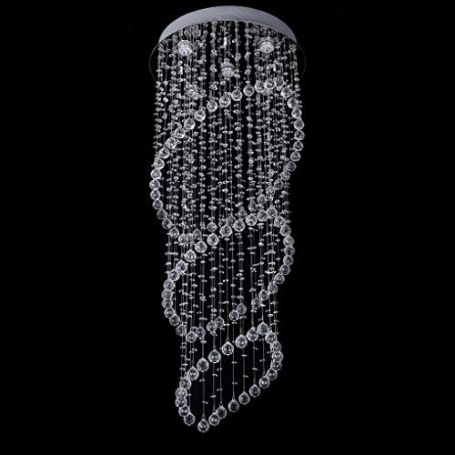 Modern Crystal Chandelier Lighting Flush Mount Ceiling LED Lamp for Dining Room Bedroom Living Stairway Hallway Lamps