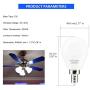 Comzler LED Ceiling Fan Bulb 60W Equivalent, Daylight 5000K, Candelabra Base G45 Globe Light Bulbs 600lm for Bedroom, Living Room, CRI>80, Non-dimmable, 6 Pack