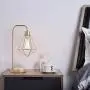 SOTTAE Industrial Gold Cage Table Lamp , cage Desk lamp Vintage Table Lamp Rustic Beside Lamp Rustic Desk Lamp Modern Table Lamp Metal Nightstand Lamp Bedside lamp for Bedroom,Living Room