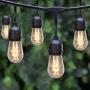 bulbeats 48FT LED Outdoor String Lights, 15 Hanging E26 sockets Waterproof Patio Lights , 2200K WarmWhite, UL Polar Plug, Hanging in Cafe Bistro Gazebo Garden Backyard Light(Bulbs Include)