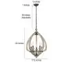 LOG BARN Wood Metal Chandelier, 5-Light Farmhouse Light Fixture for Dining Room, Orb Chandelier Rustic, 17.5” Dia