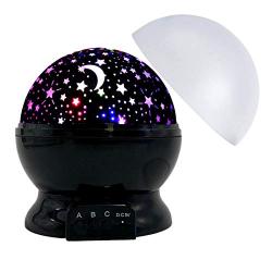 Starry Night Light Projector for Kids, Rotating Stars Light for Bedroom Decor Party Favor Toys for 3 4 5 6 7 8 Year Old Boys Girls, 3-12 Year Old Girl Boy Birthday Christmas Xmas Gifts Presents-Black