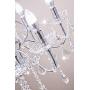 Saint Mossi Modern K9 Crystal Raindrop Chandelier Lighting Flush Mount LED Ceiling Light Fixture Pendant Chandelier for Livingroom 6 E12 Bulbs Required H 23 in x Diameter 24 in