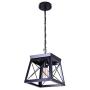 Ncmoyin Metal Country Chandeliers,Retro Black Pendant Light Loft Ceiling Light Luminaire,Small Dining Room Light Fixture