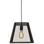 1-Light Industrial Pendant Lighting for Kitchen Island, 11.42'' Farmhouse Ceiling Pendant Light Fixture for Dining Room, Black Metal Hanging Pendant Light for Restaurant Bar Barn Hallway Entryway