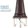 NOMA Outdoor Street Light | Waterproof Outdoor Lamp Post Light with Triple-Head Design for Backyard, Patio, Garden, Walkway or Décor | Oil Rubbed Bronze Light Pole with Clear Glass Panels, 3-Headed