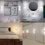 LED Wall Sconce 3 Color Temperature JACKYLED 12W Set of 2 Acrylic Material LED Wall Lamp Hardwired Wall Mounted for Hallway Bedroom Porch Bathroom Living Room Basement Stairway Hotel-No Remote Control