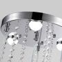 Restaurant Bedroom Chandelier Warm Romantic Dining Table Lamp Living Room Lamp Atmospheric Crystal Chandelier Modern Minimalist Bar Lamp (Color : White Light, Size : C)