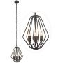 Modern Style Pendant Light,Industrial Loft Design Frosted Black Basket Iron Cage Chandelier,Ceiling Hanging Light Fixture for Dining Living Room Indoor Kitchen Island Farmhouse, E12 Base