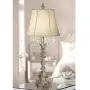 Duval Cottage Table Lamp Crystal Antique White Candlestick Beige Bell Shade for Living Room Family Bedroom Bedside - Barnes and Ivy Duval Cottage Table Lamp Crystal Antique White Candlestick Beige Bell Shade for Living Room Family Bedroom Bedside - Barnes and Ivy
