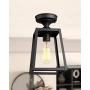 Emliviar 1-Light Ceiling Light Fixture, Semi-Flush Mount Light in Black Finish, 1803AW2-F1 BK