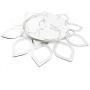 DYRABREST Modern Acrylic Ceiling Chandeliers Home LED Warm Light Flower Shape Ceiling 15 Head Dining Room Living Room Bedroom (Warm Light)