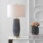 JONATHAN Y JYL5045B Roman 28.5'' Ceramic LED Lamp Contemporary,Transitional,Glam for Bedroom, Living Room, Office, College Dorm, Coffee Table, Bookcase, Gray