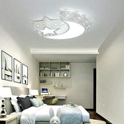 LightInTheBox Chic & Modern LED Flush Mount Ceiling Light Chandeliers Moon Star Shape Lighting for Living Room Bedroom Kids Room 960lm Bulb Included (White)