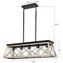 XIPUDA Farmhouse Chandelier Kitchen Island Lighting Linear Pendant Light Fixture Antique Industrial Metal Dinning RoomChandeliers