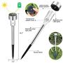 KODOO Solar Garden Lights Outdoor, 6Color 12Pack Stainless Steel Led Pathway Lights for Patio, Lawn, Yard and Walkway