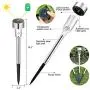 KODOO Solar Garden Lights Outdoor, 6Color 12Pack Stainless Steel Led Pathway Lights for Patio, Lawn, Yard and Walkway