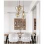 MoreChange Vintage Pendant Ceiling Lighting with 3 Cognac Glass Lampshade, Chandelier Hanging Light Fixture for Kitchen Island Dining Room Cafe