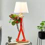 HROOME Novelty Cool Kids Desk Lamp with Swing Arm, Modern Wood Fun Adjustable Table Lamp, Bedside Reading Lamp for Teens/Girls/Boys/Living Room/Office- Oran Orange, Bulb Included