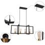 Modern Kitchen Island Light Industrial Ceiling Pendant Chandelier for Dining Room, Kitchen Hanging Lighting Fixture 4 Light Lamp, Black Modern Kitchen Island Light Industrial Ceiling Pendant Chandelier for Dining Room, Kitchen Hanging Lighting Fixture 4 Light Lamp, Black