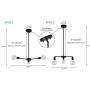 XiNBEi Lighting Chandeliers, 3 Light Black Pendant Light Ceiling Chandelier Light with LED Bulbs for Kitchen & Dining Room XB-C1211-3-MBK