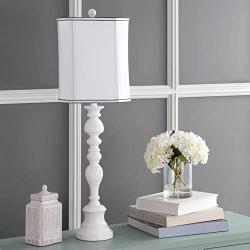 Safavieh Lighting Collection Polly White Candlestick 36-inch Table Lamp