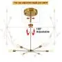 CLAIRDAI Sputnik Chandeliers 6 Lights Pendant Lighting Modern Chandelier Gold Industrial Vintage Ceiling Light Fixtures for Kitchen Dining Room Living Room