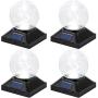 POWGDLT Solar Post Cap Lights Outdoor - Waterproof LED Fence Post Solar Lights for 3.5x3.5/4x4/5x5 Wood Posts in Patio, Deck or Garden Decoration Cool Light 4 Pack