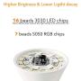 LED Light Bulb 85W Equivalent, Color Changing Light Bulbs with Remote Control RGB 6 Modes, Timing, Sync, Dimmable E26 Screw Base (2 Pack)