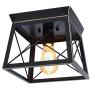HMVPL Industrial Pendant Lighting Fixtures,Farmhouse Flush Mount Close to Ceiling Light Mini Ceiling Lamp One-Light for Kitchen Island Dining Room Bedroom Foyer Hallway