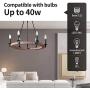 Wooden Farmhouse Chandeliers for Dining Rooms, Wagon Wheel Chandelier, Rustic Hanging Ceiling Light Fixture for Kitchen Island (6 Light Rectangle Wheel)