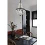 Modern French Crystal Chandelier Farmhouse Pendant Lighting Rustic Ceiling Light Fixture for Dining Room Living Room Bathroom Bedroom Foyer