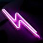 LED Lightning Bolt neon Signs for Wall Decoration Battery and USB Operated Aesthetic Room Decor neon Sign neon Lights for Kids Room, Bar, Living Room, Christmas, Party, Wedding, Halloween(Pink)