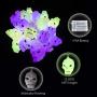 Huishang Halloween String Lights, Skull Light with 15 LED, Battery Operated Halloween Lights for Outdoor Indoor Decorations, Lights String for Halloween Party, Path Lights, Window Wall Decor Lights