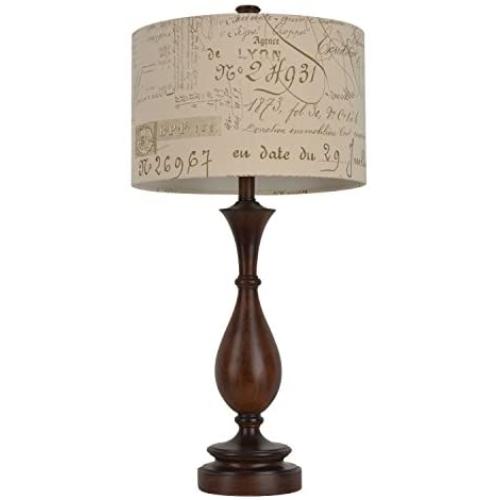Décor Therapy TL7927 29.25'' Script Table Lamp, Wood Tone Finish
