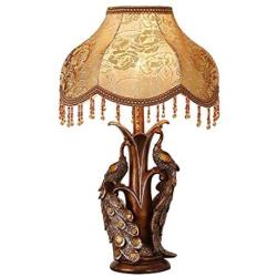 HWZQHJY Creative Peacock Table Lamp European Style Retro Table Lamp Bed Bedside Lamp Living Room Decorative Lighting