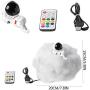 LED Colorful Clouds Astronaut Lamp with Rainbow Effect As Childrens Night Light, Astronaut Ornaments, Clouds with LED Lights with Remote Control, Decoration Bedroom Night Light