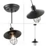 LNC Industrial Cage Pendant Lighting Black Small Hanging Fixture for Kitchen Island, Bedroom, Dining Room, Entryway and Foyer LNC Industrial Cage Pendant Lighting Black Small Hanging Fixture for Kitchen Island, Bedroom, Dining Room, Entryway and Foyer