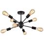 COTULIN Modern 8-Light Black Sputnik Chandeliers Flush Mount Ceiling Light,Industrial Ceiling Light Fixture for Living Room Hallway Kitchen Bar Entryway Bedroom,Vintage Mid Century Light Fixture COTULIN Modern 8-Light Black Sputnik Chandeliers Flush Mount Ceiling Light,Industrial Ceiling Light Fixture for Living Room Hallway Kitchen Bar Entryway Bedroom,Vintage Mid Century Light Fixture
