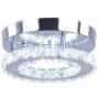 Dixun Modern Mini Led Chandelier Semi Flush Mount Crystal Lighting Ceiling Crystal Lamp for Bedrooms Dinning Rooms Hallway (Changeable Color)