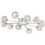 Wired Modern Ceiling Light Flush Mount Fixture Sputnik Chrome 38'' Wide 10-Light Glass Orb for Bedroom Kitchen Living Room Hallway Bathroom - Possini Euro Design