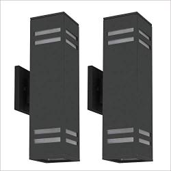 Kulmeo Outdoor Wall Lamp Modern Look LED Wall Light Fixture Wall Lantern Wall Sconce (2 Pack)