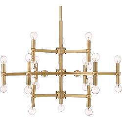 Marya Satin Brass Large Chandelier 32'' Wide Modern 24-Light Fixture for Dining Room House Foyer Kitchen Island Entryway Bedroom Living Room - Possini Euro Design