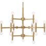 Marya Satin Brass Large Chandelier 32'' Wide Modern 24-Light Fixture for Dining Room House Foyer Kitchen Island Entryway Bedroom Living Room - Possini Euro Design