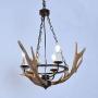 SDlighting Rustic Farmhouse Chandelier, 3 Light 23'' Diameter Resin Antler Ceiling Light Fixture for Kitchen Island Living Room Cafe Bar