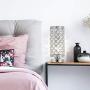 Crystal Table Lamp Nightstand Decorative Desk Lamp with Crystal Beads Small Bedside Modern Table Light for Bedroom, Living Room, Dining Room, Office