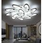 LAKIQ Multi Light Modern LED Ceiling Chandelier Windmill Shape Acrylic Semi Flush Mount Lighting Fixture Indoor Ceiling Lights for Living Room Bedroom (White Light, 9 Lights)