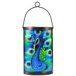 Hanging Solar Lantern Outdoor Decorative Waterproof LED Solar Peacock Lights Tabletop Lamp for Outdoor Patio Garden